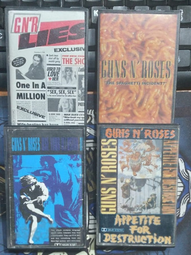 4 Casete Cassettes Guns And Roses Uruguay Buen Estado