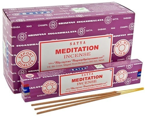 Sahumerios Satya Nag Champa Pack X 12 Cajas - Pacha Kuyuy Fragancia 12 Meditation