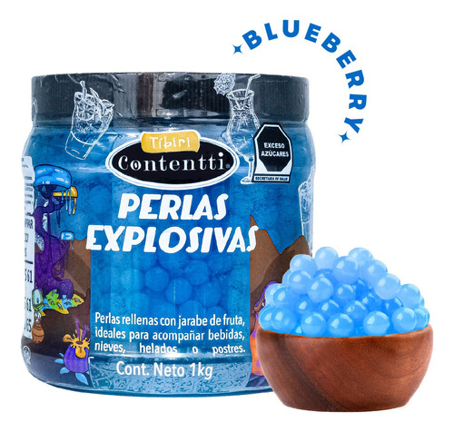 Perlas explosivas sabor mora azul Italianas