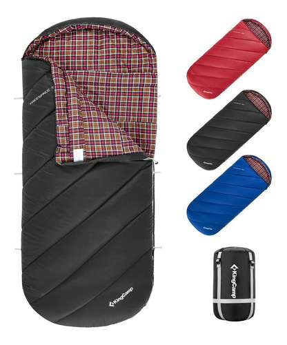 Kingcamp Flannel Sleeping Bags For Adults, Big And Tall Xl S