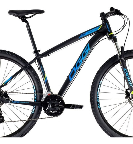 Bicicicleta Aro 29 Oggi Hacker Hds 24v Tam-17 Preto/azul Cor Preto Tamanho do quadro 17