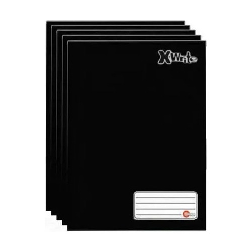 Caderno 5 Und Grande Capa Dura Brochura 96fls Xwrite