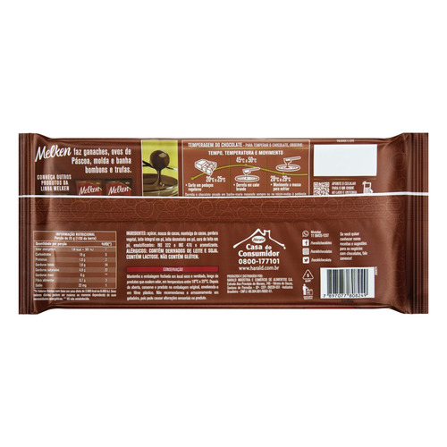 Imagem 2 de 2 de Chocolate ao Leite Harald Melken Pacote 500g
