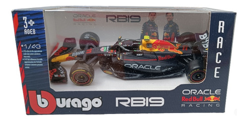 Formula 1 Rb19 Checo Pérez, Escala 1:43, Metal Diecast, 12cm