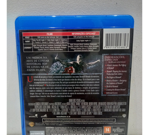 Blu-ray - A Lenda De Beowulf - Filme Movie Bluray (Usado)