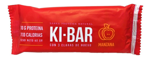 Barritas Proteicas Naturales Sabor Manzana Ki-bar X5