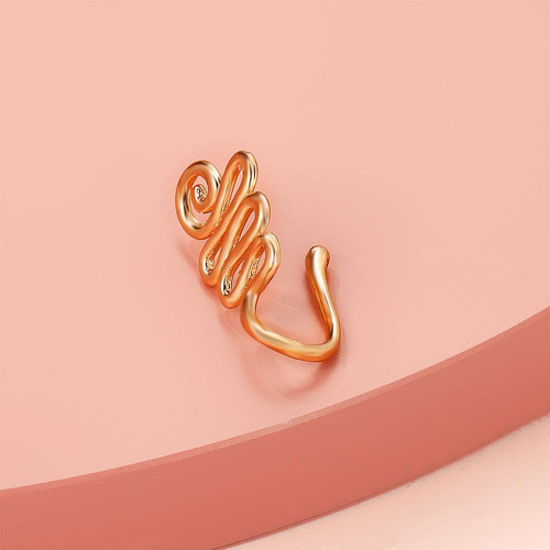 Sin Piercing Nariz Anillo En Forma De U Clip De Oreja De Oro