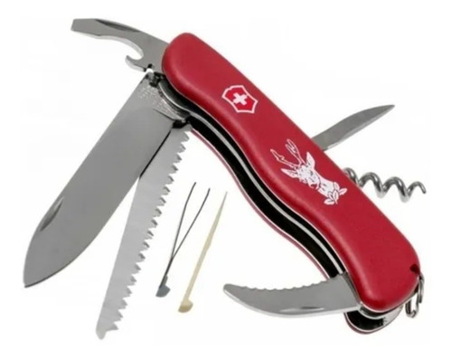 Cortaplumas Victorinox Hunter Roja 12 Usos 0.8573 Color Rojo