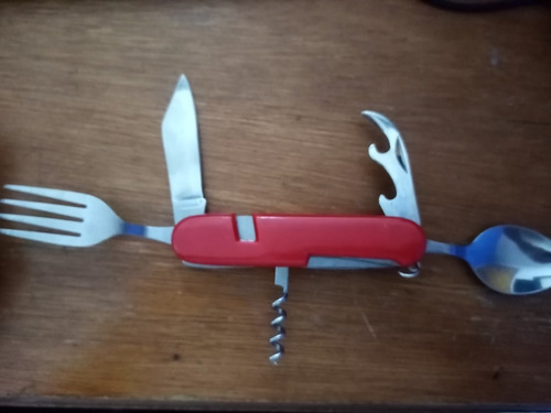 Multi Herramienta Para Camping, Tenedor, Cuchara, Cuchillo