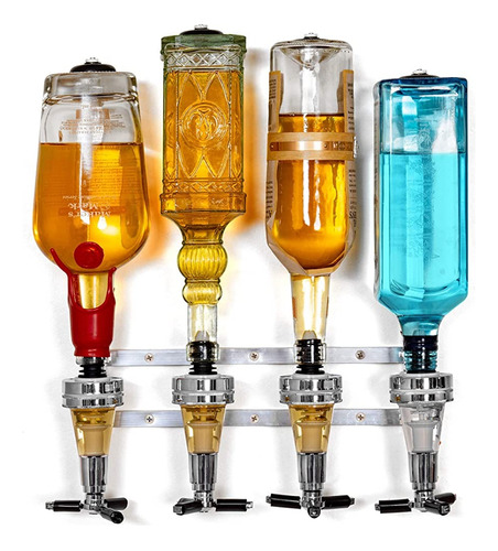 Suporte Dispenser Dosador De Bebidas Drink Bar 4 Garrafas