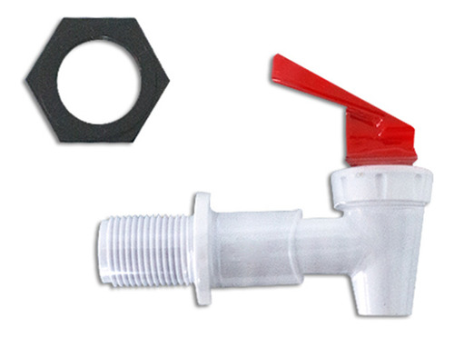 Llave Despachador Agua Blanca  Palanca Roja 3/4 Afr3