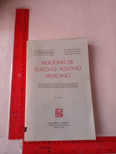 Nociones De Derecho Positivo Mexicano Ffernando Flores