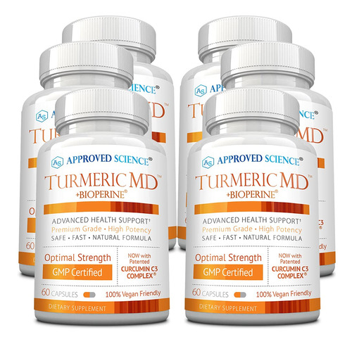 Approved Science® Turmeric Md - Con Bioperine Y Curcuminoi.