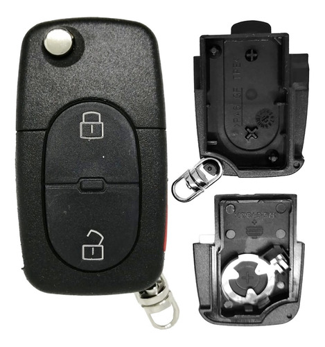 Carcasa P/ Control Audi 2 Botones + Pánico Para Batería 1616