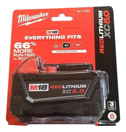 Batería Milwaukee 5 Amp M18 Xc 5.0 48-11-1850 Original