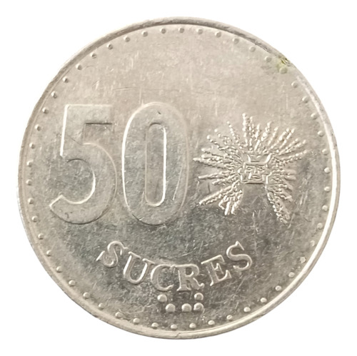 Moneda Ecuador 50 Se Sucres 1988(&1323 (Usado)