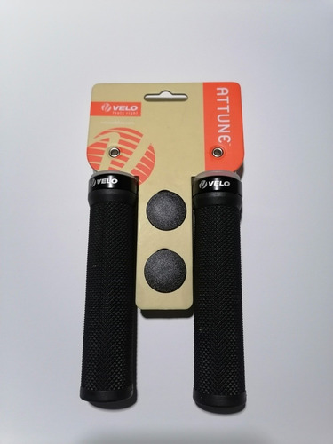 Imagen 7 de 7 de Puños Para Bicicleta Manubrio Mtb Velo Negro Attune