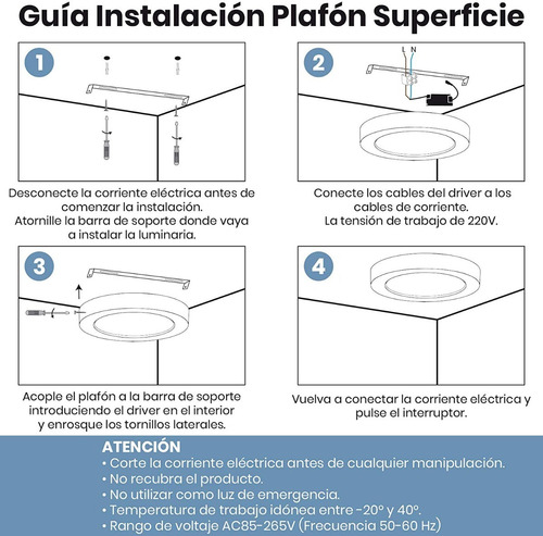 Imagen 6 de 10 de Panel O Plafon Led De Adosar O Aplicar 24w Calidad Unilux