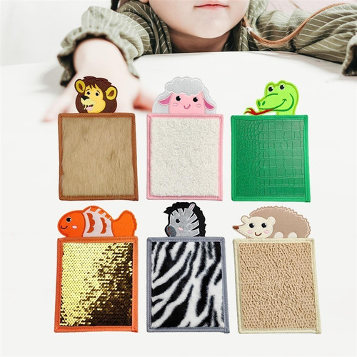 Panel Sensorial Con Texturas Para Niños, 6 Piezas
