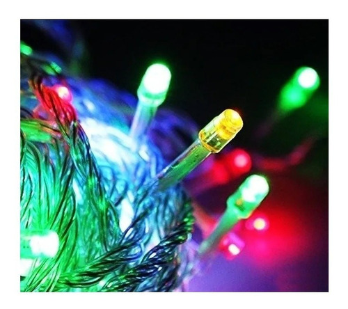 Luces A Pila  Navidad Rgb Led 9m Guirnaldas + Pilas 