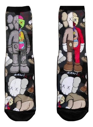 Calcetas Sublimadas Unisex Dibujos Animados Anime Caricatura Kaws Unitalla Adulto