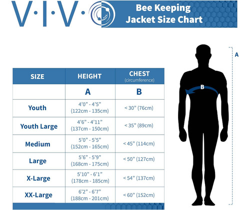 Vivo Traje Apícola Profesional Blanco Grande, Chaqueta, P...