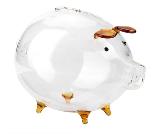 Monedero De Cristal Transparente Para Guardar Monedas Piggy