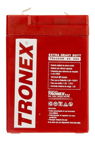 Bateria Sellada Recargable Plomo Ácido Tronex 6v 4.5a 5ah 