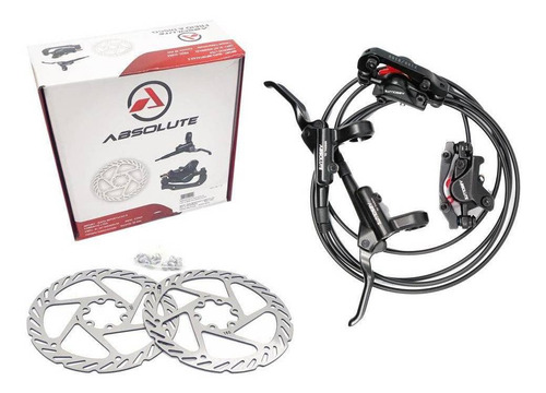 Imagem 1 de 3 de Kit Freio Disco Hidráulico Absolute + Rotor 6 Parafuso 160mm