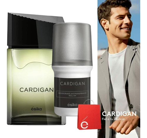 Cardigan Colonia Hombre 90ml, Roll On + Bolsa Regalo Ésika