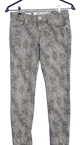 Pantalon Animal Print Re Skinny Low Rise 32 Chupin Elastizad