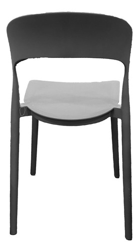 Silla Smile X4 Living Comedor En Polipropileno Gris
