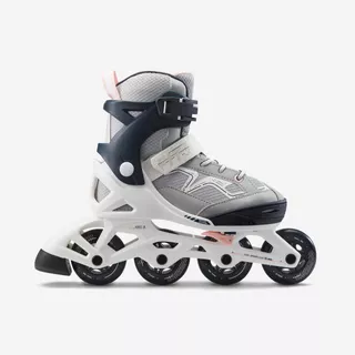 Patines Fitness Fit 3 Niños Gris Abisal Oxelo