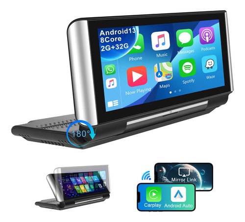 Hodozzy Estereo Portatil Carplay 8 Nucleo Android 13 2g + Hd