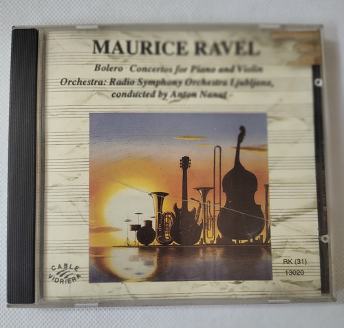 Cd Maurice Ravel Bolero Concertos Piano Violin Original 