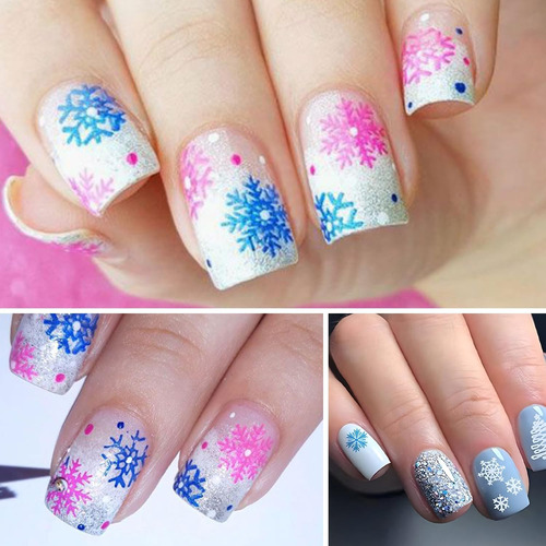 Caminos De Nieve Pegatinas De Arte De Uñas Calcomanías De Uñ