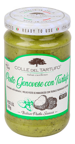 Molho Italiano Pesto Genovese Trufado Colle Del Tartufo 180g