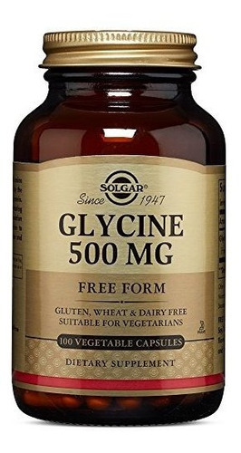 Solgar Glicina 500 Mg, - 100 Capsulas Vegetales