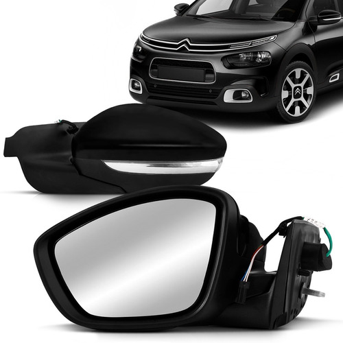 Par Retrovisor Citroen C4 Cactus 18 19 Elétrico Black Piano