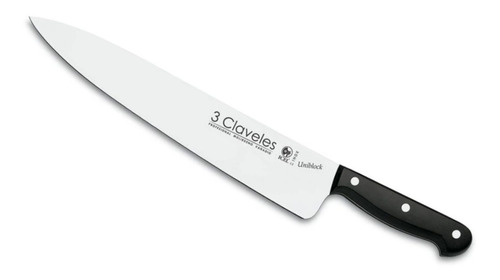 Cuchillo Tres Claveles # 1166 Inox Uniblock 30cm Cocinero