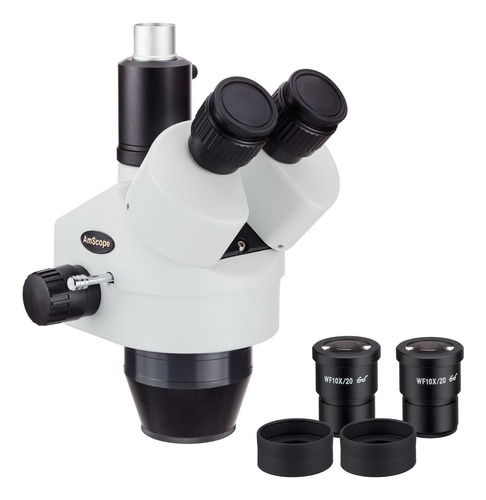 Amscope Cabeza Estéreo Del Microscopio Del Poder Del Zoom . Color Claro