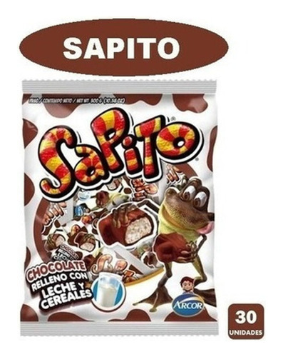 Sapito - Chocolate Relleno (bolsa Con 30 Unidades)