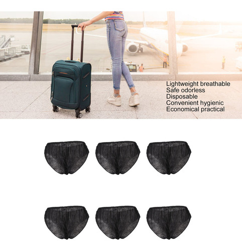 F Calzoncillos Desechables, 50 Unidades, Color Negro, Talla