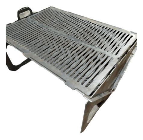 Asador Portatil Desarmable Grande (44cmx76cm) Negro