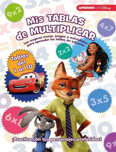 Mis Tablas De Multiplicar (libro Educativo Disney Con Actividades), De Disney. Editorial Cliper Plus, Tapa Dura En Español