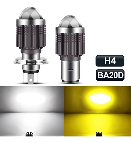 Motocicleta Faros H6 Ba20d H4 Led Bombilla De Moto 12v