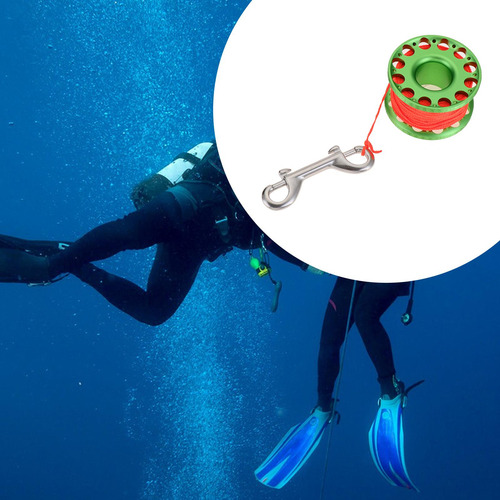 Carrete De Buceo Con Línea De Alta Carrete Verde