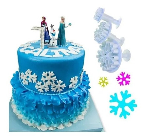 Cortante X3 Expulsor Copo Nieve Reposteria Fondant Belgrano 