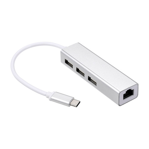 Tipo Usb 2.0 - C 3 Portas Rj45 Ethernet Fast Adapter Hub