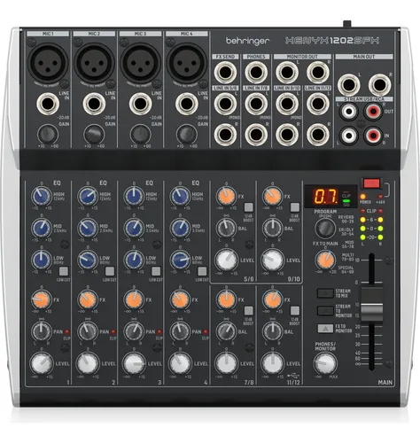 comprar Mesa De Som Behringer Xenyx 1202sfx 12 Canais Mixer Bivolt